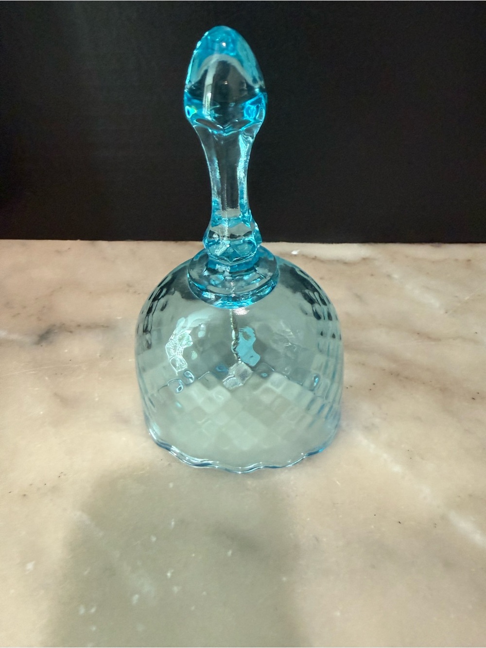 Vintage Fenton Colonial Blue Glass  Decorative Bell - Picture 3 of 5